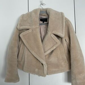 Banana Republic Sherpa Cropped Jacket